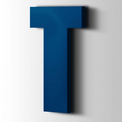 Kunststof Letter T Impact Acrylaat 5002 Ultramarine Blue - 1