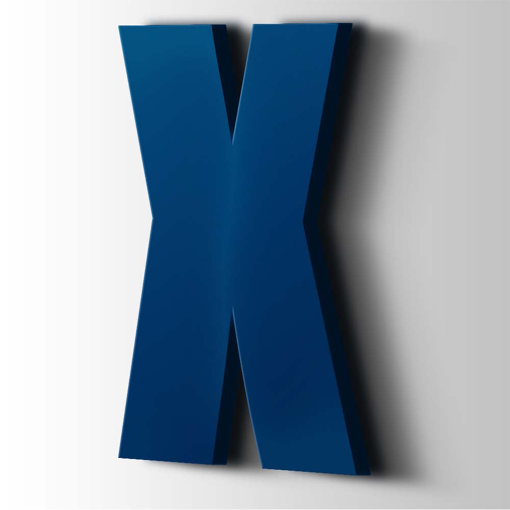 Kunststof Letter X Impact Acrylaat 5002 Ultramarine Blue - 1