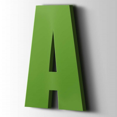Kunststof Letter A Impact Acrylaat 6018 Yellow Green - 1