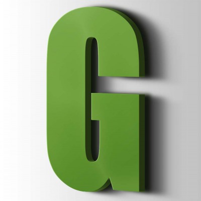 Kunststof Letter G Impact Acrylaat 6018 Yellow Green - 1