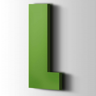 Kunststof Letter L Impact Acrylaat 6018 Yellow Green - 1