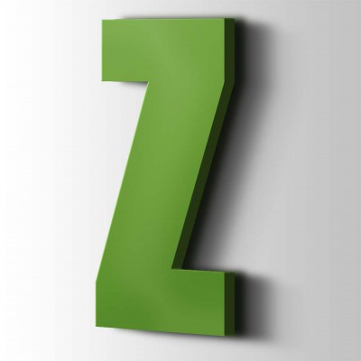 Kunststof Letter Z Impact Acrylaat 6018 Yellow Green - 1