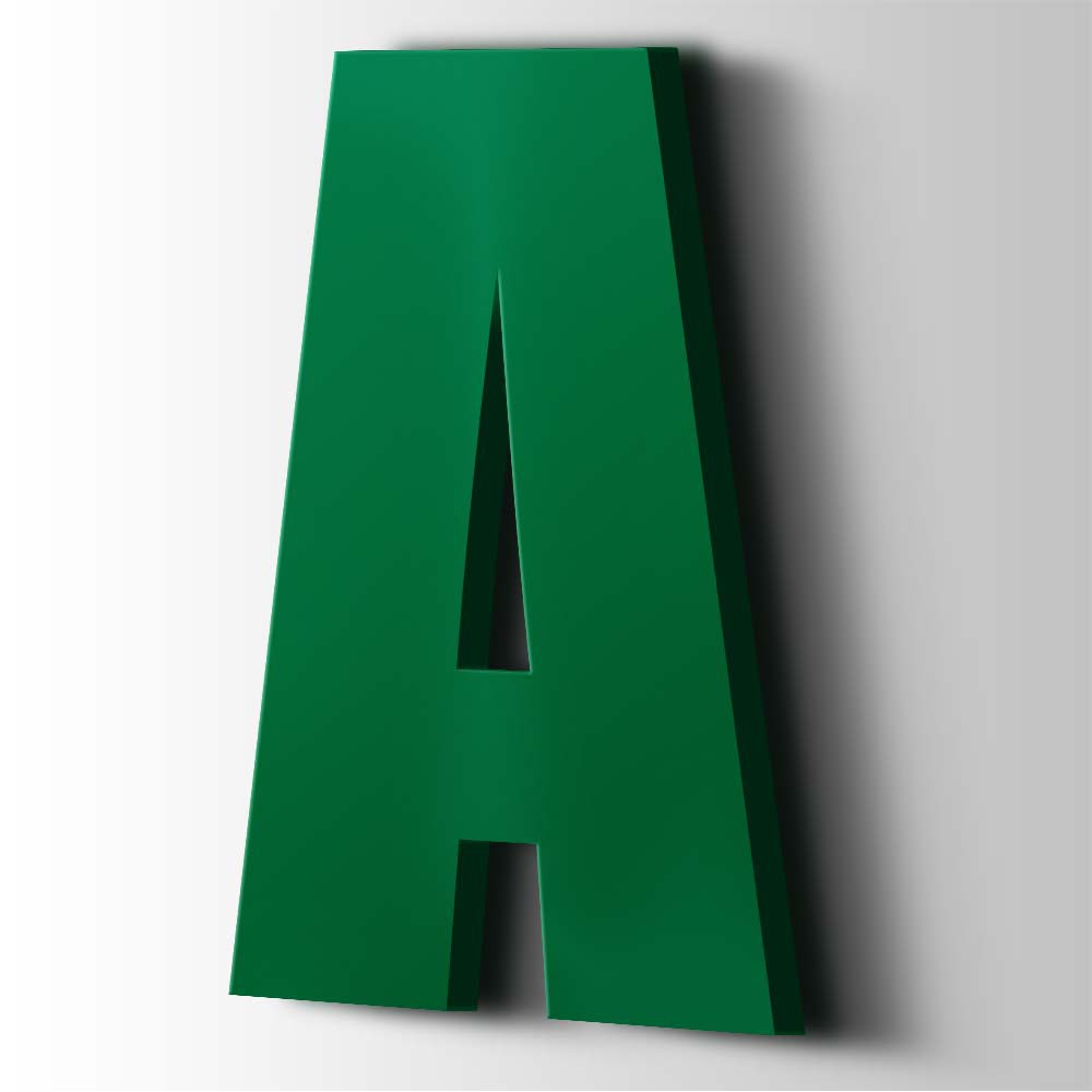 Kunststof Letter A Impact Acrylaat 6029 Mint Green - 1