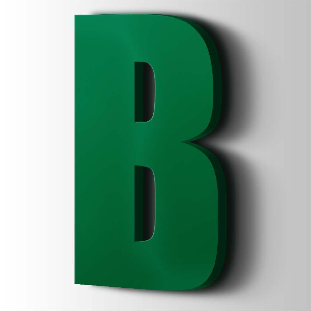 Kunststof Letter B Impact Acrylaat 6029 Mint Green - 1
