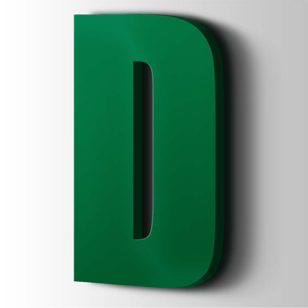 Kunststof Letter D Impact Acrylaat 6029 Mint Green - 1