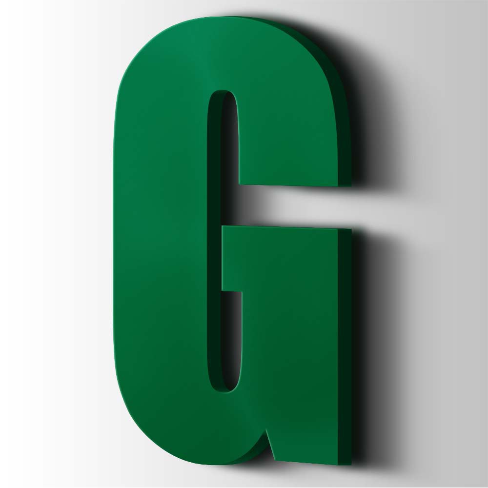 Kunststof Letter G Impact Acrylaat 6029 Mint Green - 1