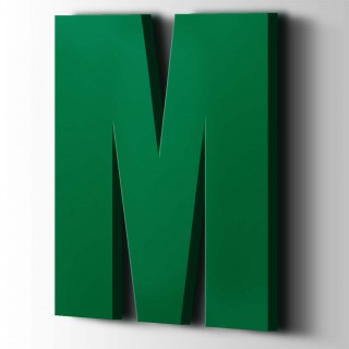 Kunststof Letter M Impact Acrylaat 6029 Mint Green - 1