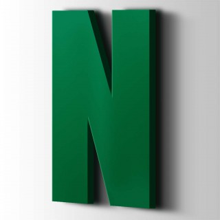 Kunststof Letter N Impact Acrylaat 6029 Mint Green - 1