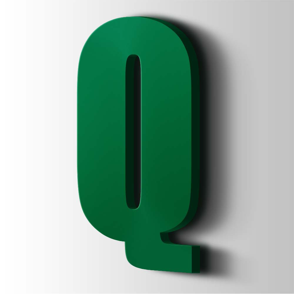 Kunststof Letter Q Impact Acrylaat 6029 Mint Green - 1