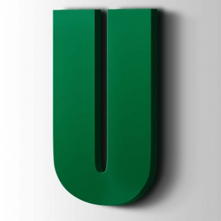 Kunststof Letter U Impact Acrylaat 6029 Mint Green - 1