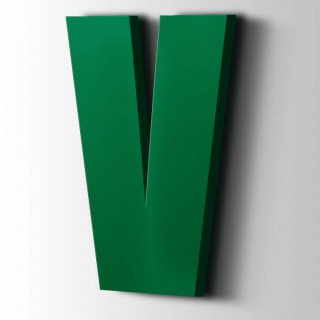 Kunststof Letter V Impact Acrylaat 6029 Mint Green - 1