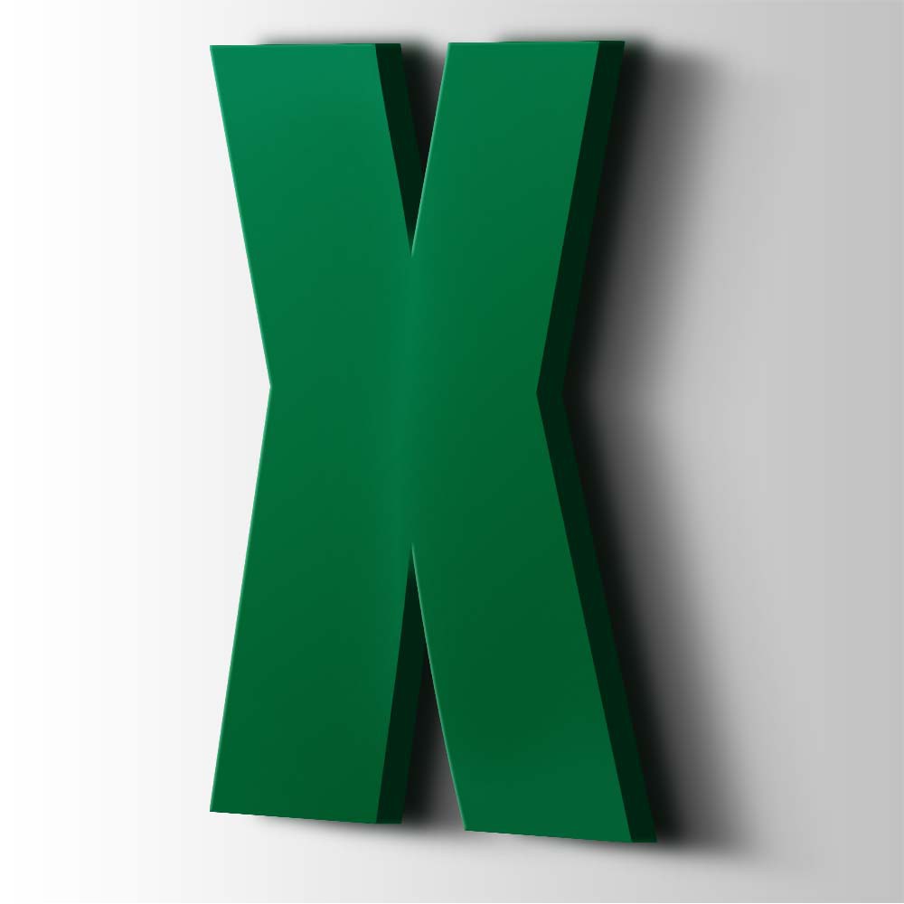 Kunststof Letter X Impact Acrylaat 6029 Mint Green - 1