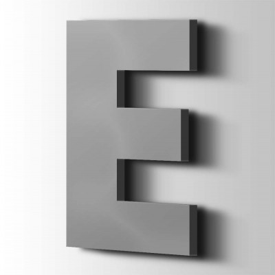 Kunststof Letter E Big John Acrylaat 7040 Window Grey - 1