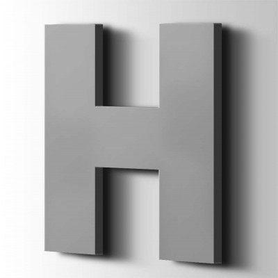 Kunststof Letter H Big John Acrylaat 7040 Window Grey - 1