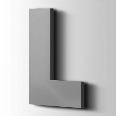 Kunststof Letter L Big john Acrylaat 7040 Window Grey - 1