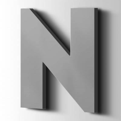 Kunststof Letter N Big john Acrylaat 7040 Window Grey - 1