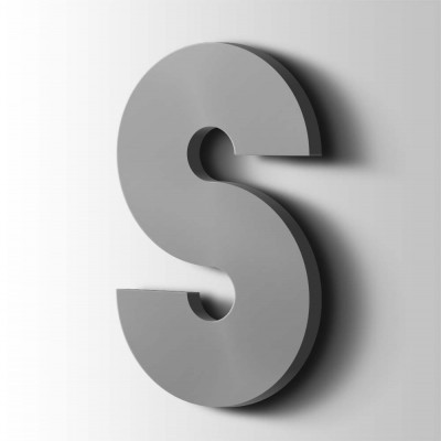 Kunststof Letter S Big John Acrylaat 7040 Window Grey - 1