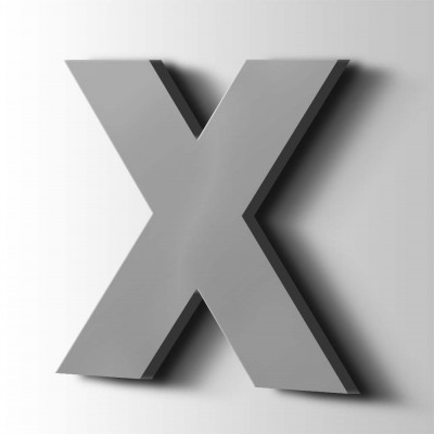 Kunststof Letter X Big John Acrylaat 7040 Window Grey - 1