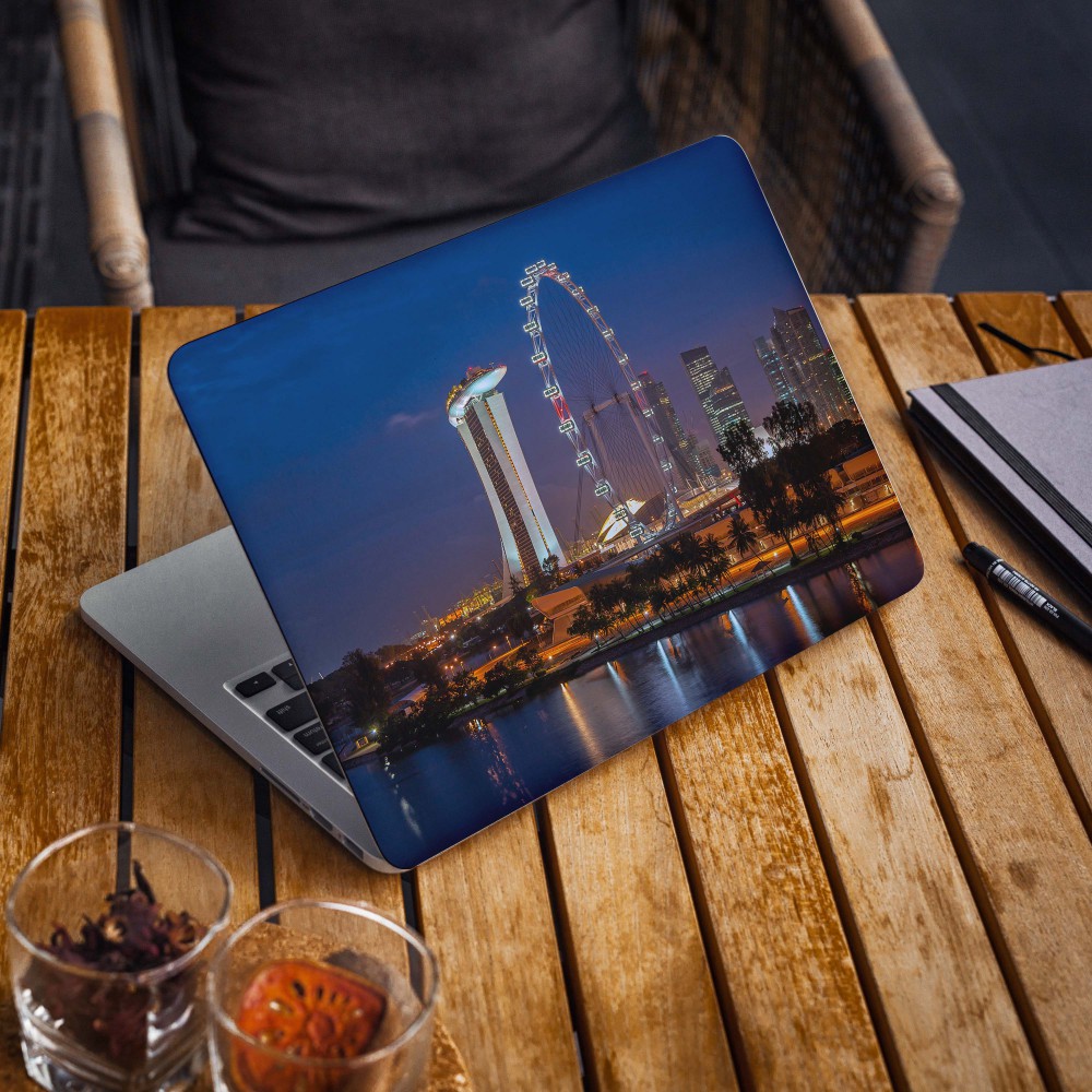 Singapore Skyline Laptop Sticker - 1