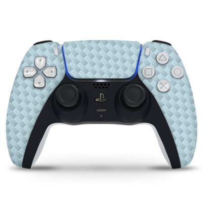PlayStation 5 Controller Skin Carbon Licht Blauw - 1