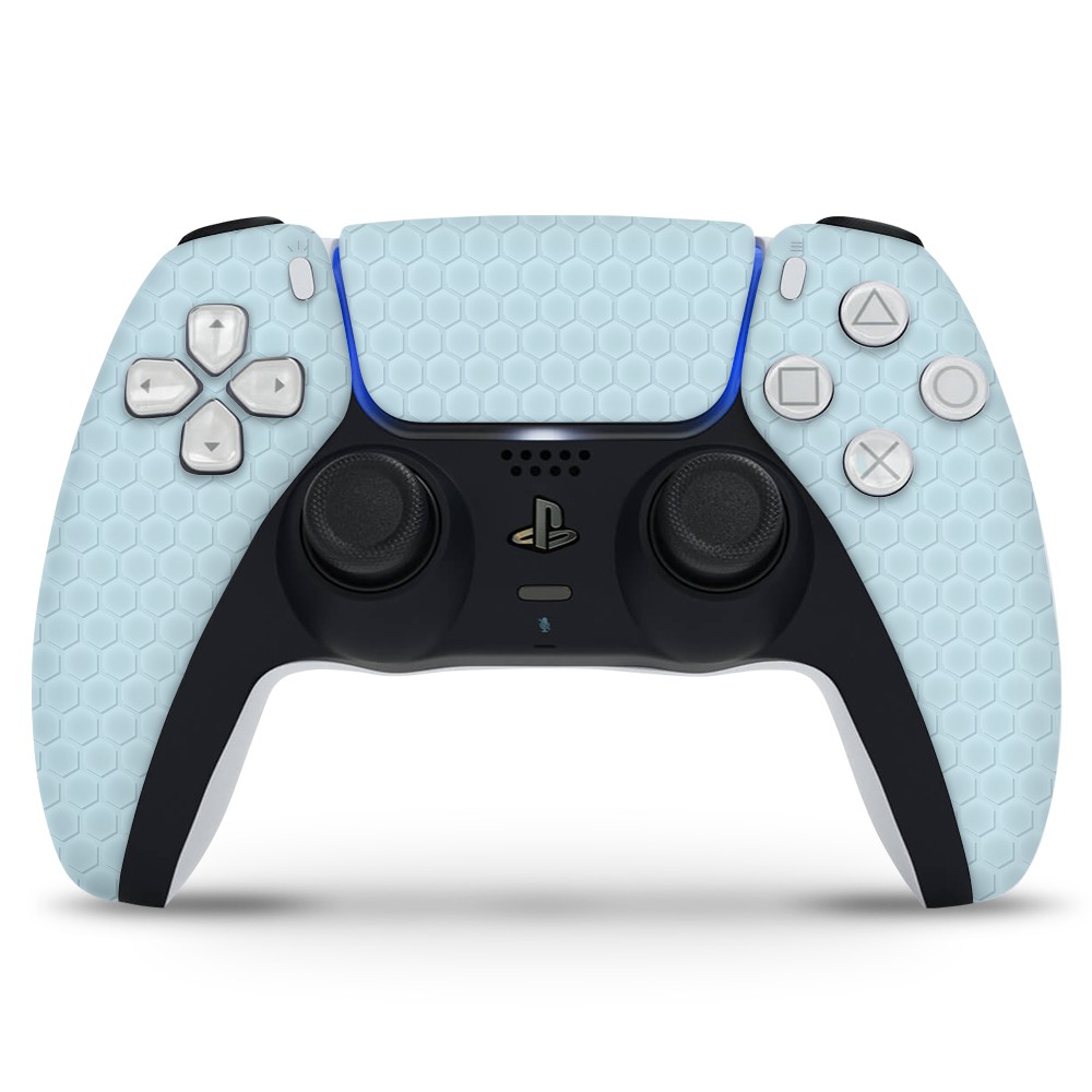 PlayStation 5 Controller Skin Honeycomb Licht Blauw - 1