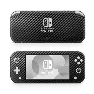 Nintendo Switch Lite Skin Carbon Zwart - 1