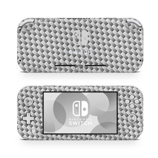 Nintendo Switch Lite Skin Carbon Wit - 1