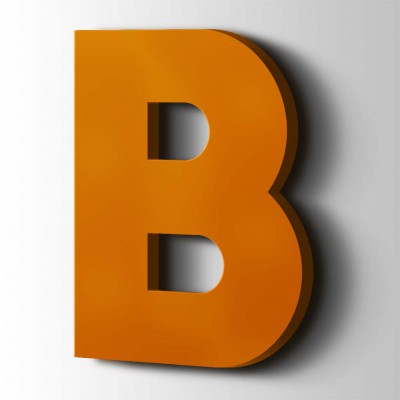 Kunststof Letter B Big John Acrylaat 2004 Pure Orange - 1
