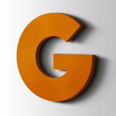 Kunststof Letter G Big John Acrylaat 2004 Pure Orange - 1