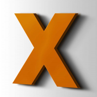 Kunststof Letter X Big John Acrylaat 2004 Pure Orange - 1