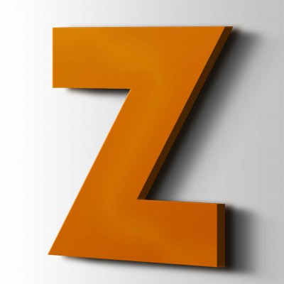 Kunststof Letter Z Big John Acrylaat 2004 Pure Orange - 1