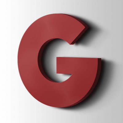Kunststof Letter G Big John Acrylaat 3001 Signal Red - 1