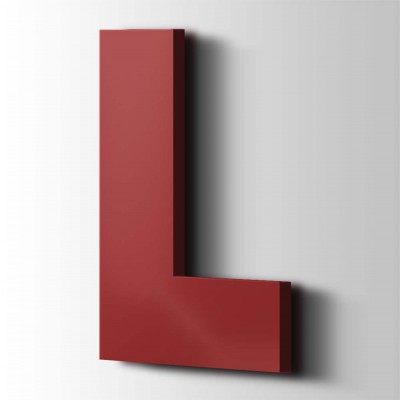 Kunststof Letter L Big John Acrylaat 3001 Signal Red - 1