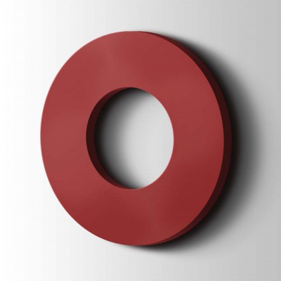 Kunststof Letter O Big John Acrylaat 3001 Signal Red - 1