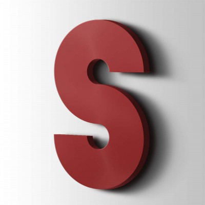 Kunststof Letter S Big John Acrylaat 3001 Signal Red - 1