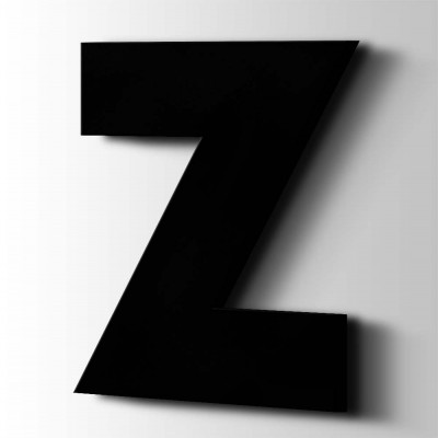 Kunststof Letter Z Big John Acrylaat 9005 Jet Black - 1