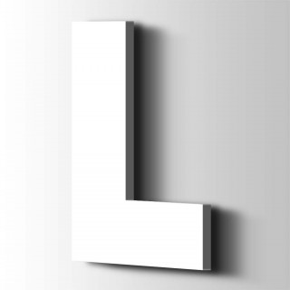 Kunststof Letter L Big John Acrylaat 9016 Traffic White - 1