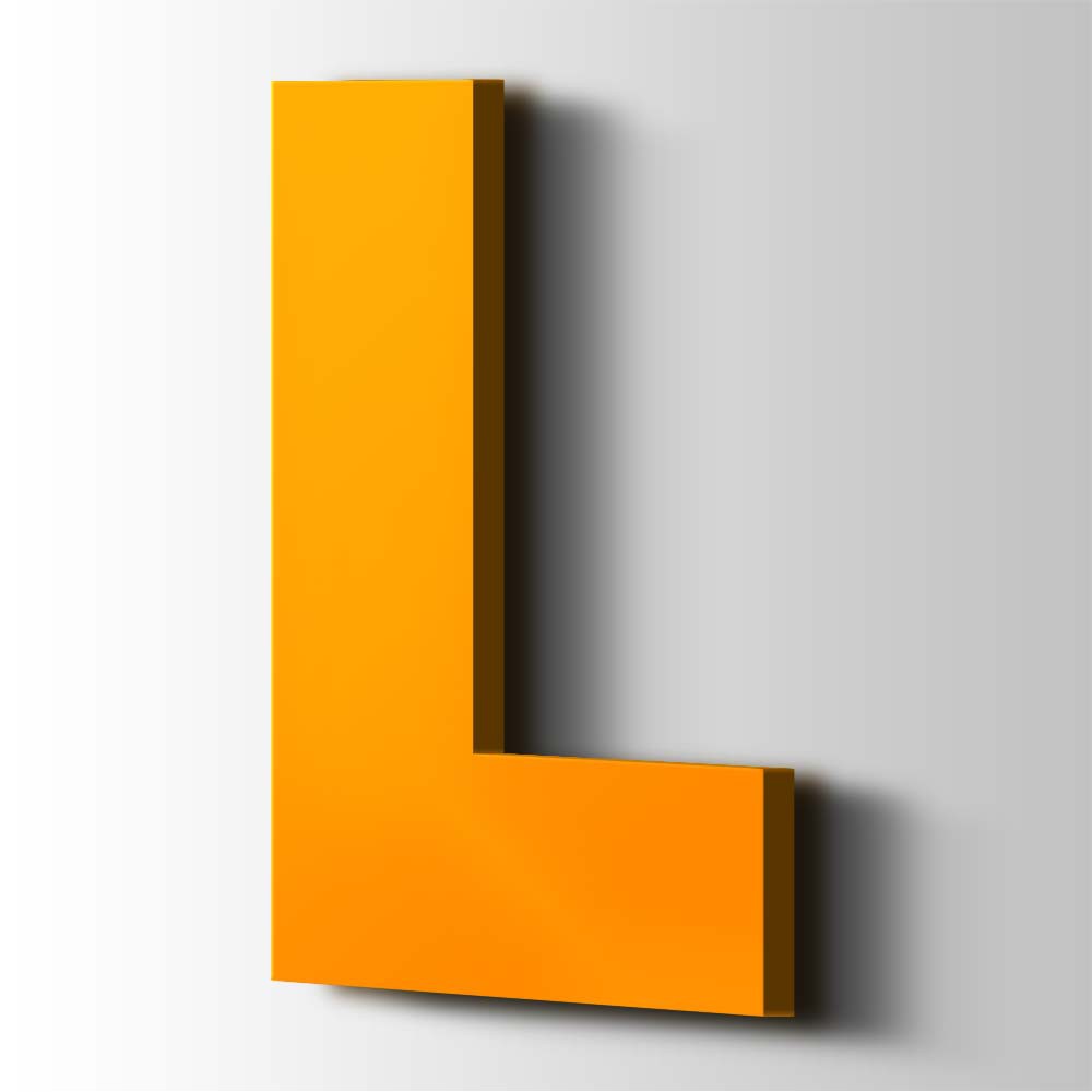 Kunststof Letter L Big John Acrylaat 1003 Signal Yellow - 1