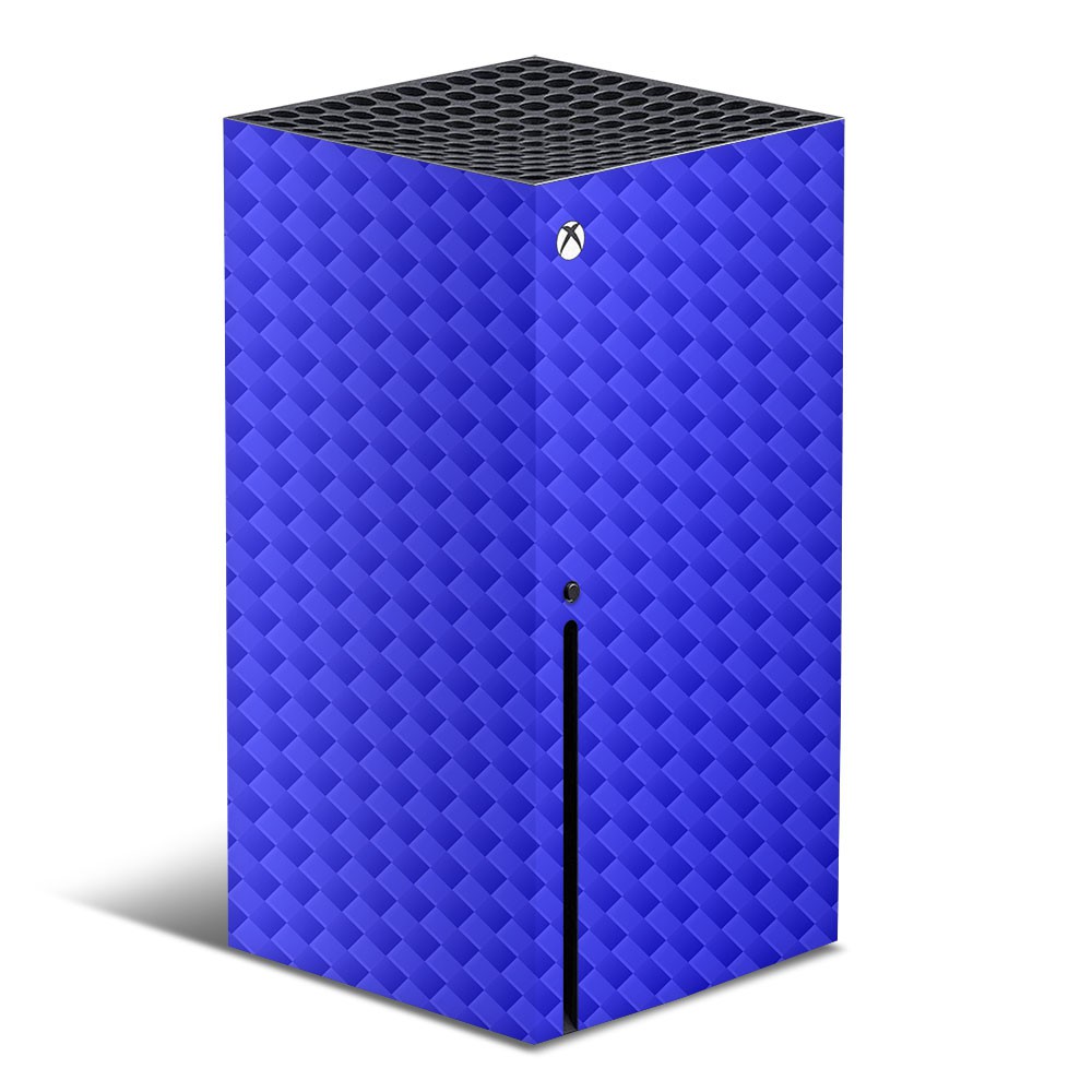 Xbox Series X Console Skin Carbon Blauw - 1