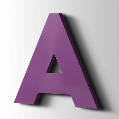 Kunststof Letter A Big John Acrylaat 4008 Signal Violet - 1