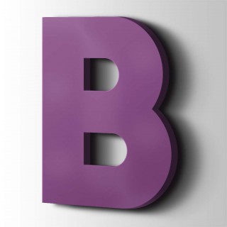 Kunststof Letter B Big John Acrylaat 4008 Signal Violet - 1