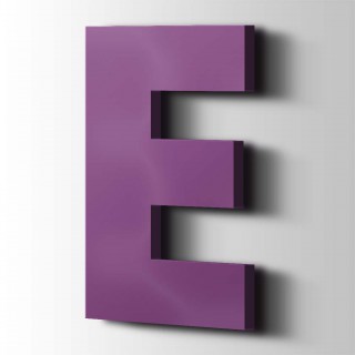 Kunststof Letter E Big John Acrylaat 4008 Signal Violet - 1