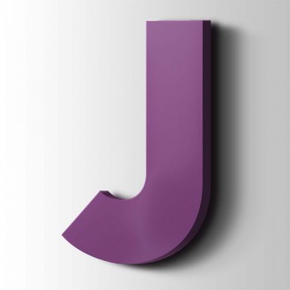 Kunststof Letter J Big John Acrylaat 4008 Signal Violet - 1