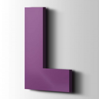 Kunststof Letter L Big John Acrylaat 4008 Signal Violet - 1