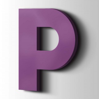 Kunststof Letter P Big John Acrylaat 4008 Signal Violet - 1