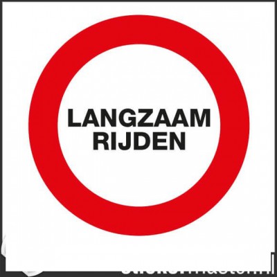 Langzaam Rijden Sticker - 1