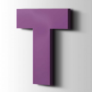 Kunststof Letter T Big John Acrylaat 4008 Signal Violet - 1