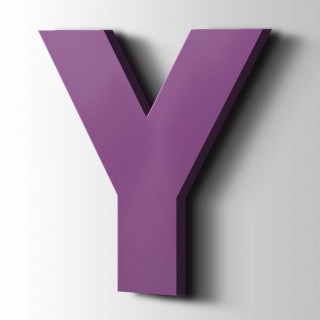 Kunststof Letter Y Big John Acrylaat 4008 Signal Violet - 1