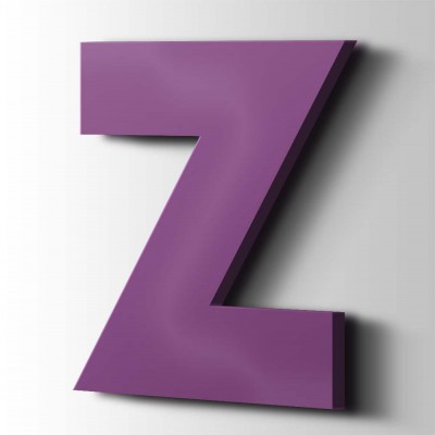 Kunststof Letter Z Big John Acrylaat 4008 Signal Violet - 1