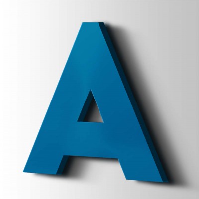 Kunststof Letter A Big John Acrylaat 5015 Sky Blue - 1
